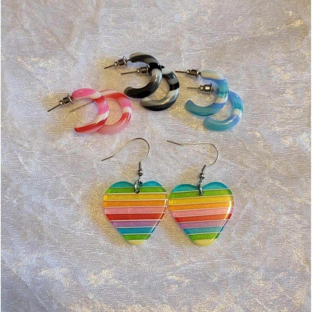 Fun Rainbow Color Earrings